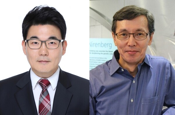(좌부터) 가톨릭의대 생화학교실 김정한 교수, 미국 국립보건원 Jay H. Chung 박사.