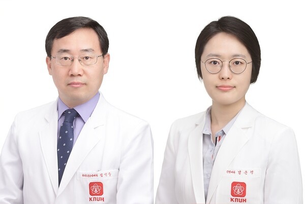 왼쪽부터 경북대병원 김신우, 남은경 교수(알레르기감염내과)