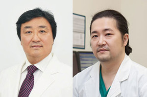 왼쪽부터 한국간담최외과학회 박훤겸 회장(한양의대), 김기훈 이사장(서울아산병원)